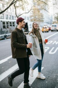 Couple Enjoying Coffee in Boston