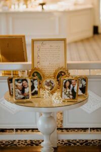 The Love That Built Us Memory Table With Gold Frames