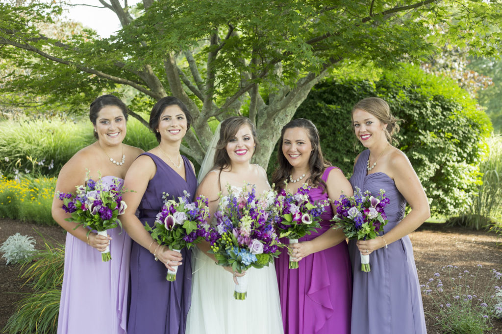 Floral Non-Matching Bridesmaid Dresses