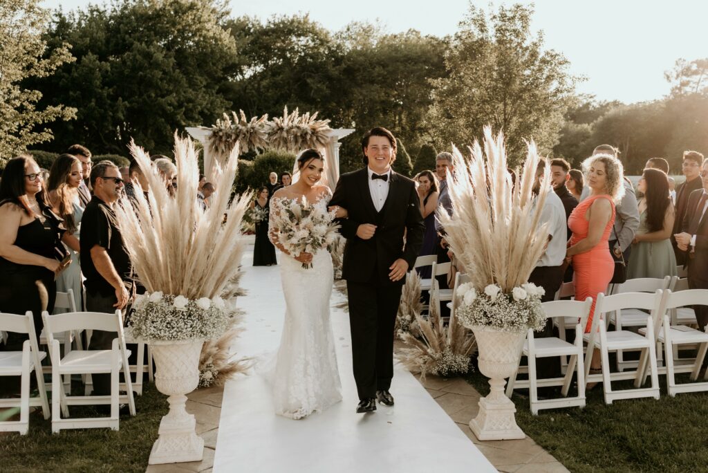 The Villa – The Tent | Pampas Grass Outdoor Wedding Ceremony | Cami P Photography