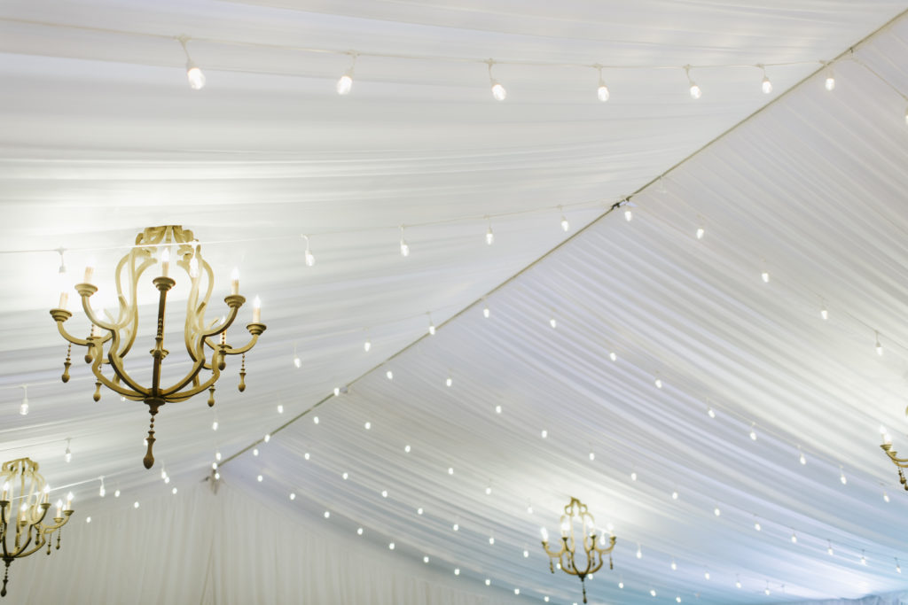 The Villa – The Tent | Chandeliers and Drapery inside The Tent