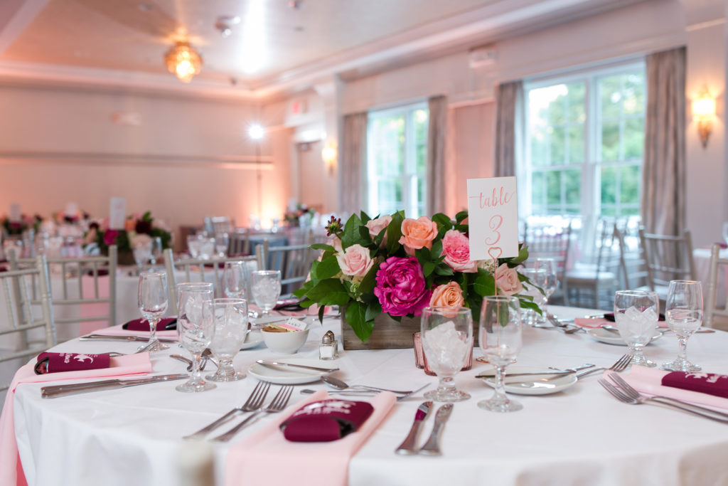 Saphire Estate | Pink Floral Reception Centerpiece | Prudente Photography
