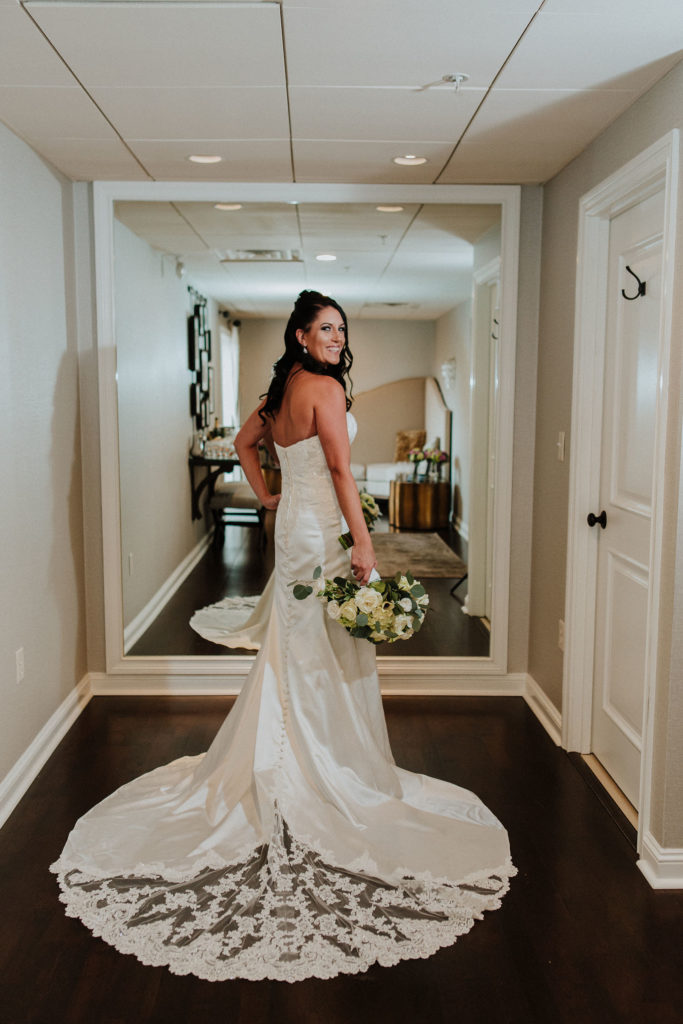 The Villa – Madera Ballroom | Bride in Wedding Suite | Derek Halkett Photography