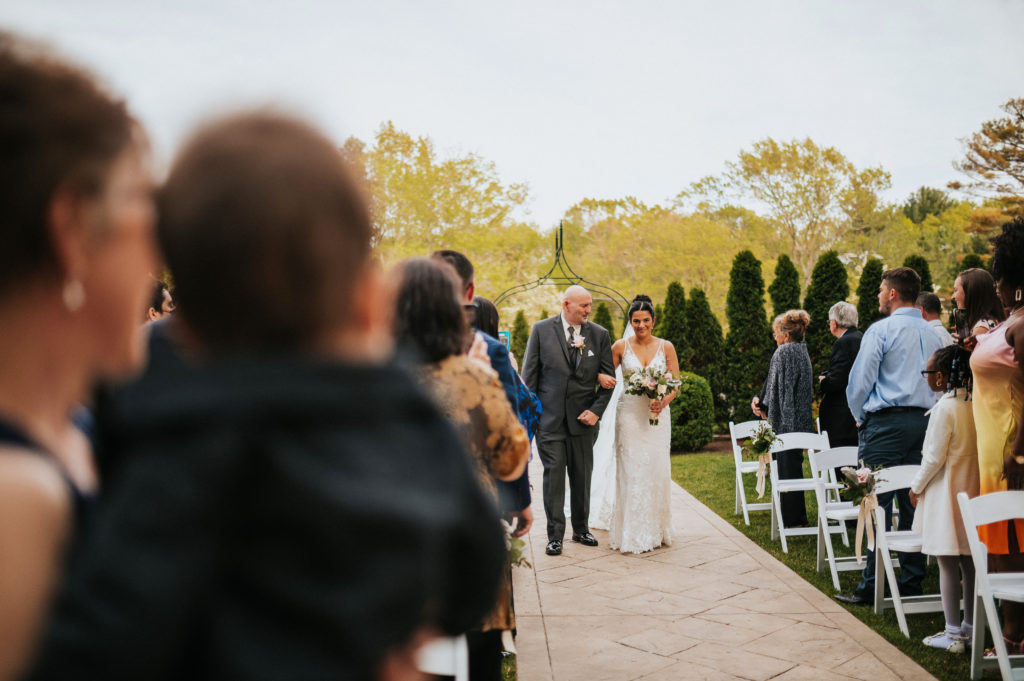 Avenir | Father and Daughter Walking Down Aisle in Outdoor Wedding Ceremony