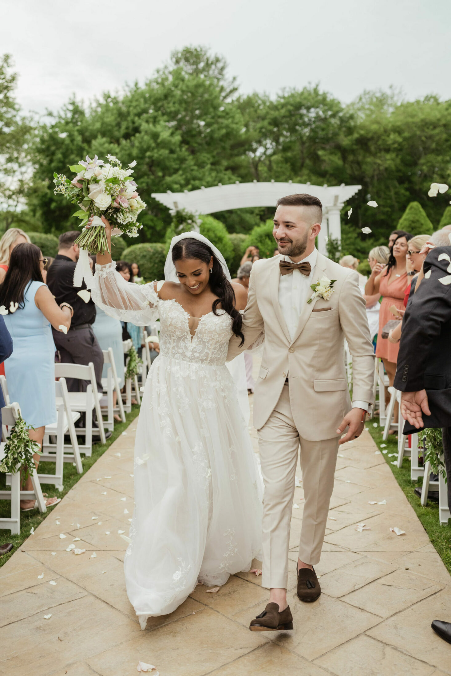 Outdoor Wedding Ceremony Recessional | Iryna's Photography