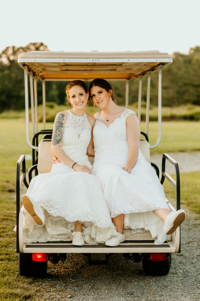 The Villa – Grand Ballroom | Brides in Golf Cart | 309 Productions