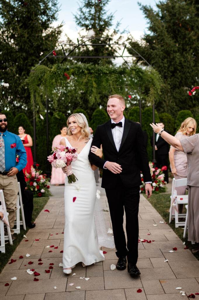 The Villa – Madera Ballroom | Outdoor Wedding Ceremony Recessional | Merissa Caroline Photography