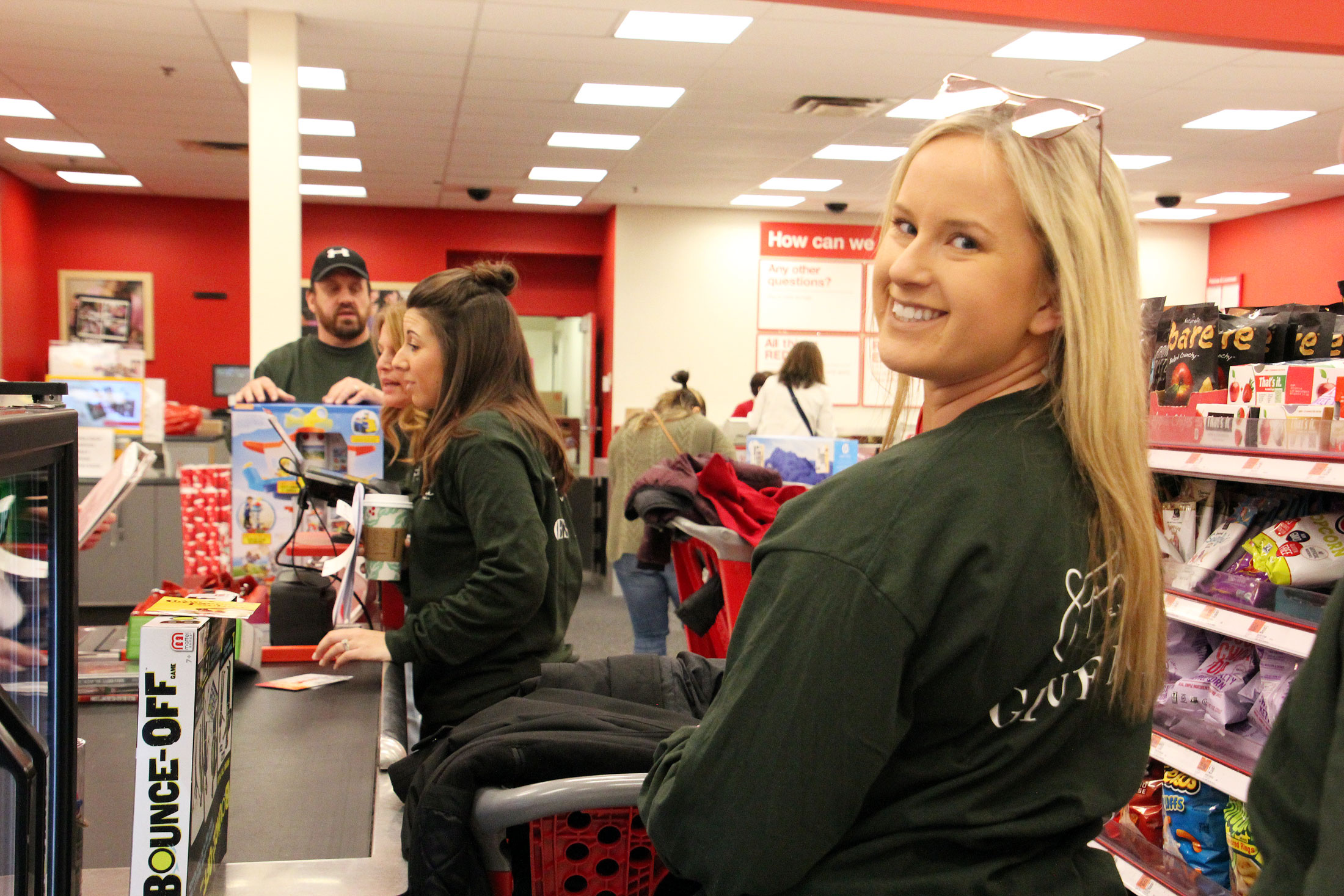 SEG staff cashes out their holiday purchases at Target