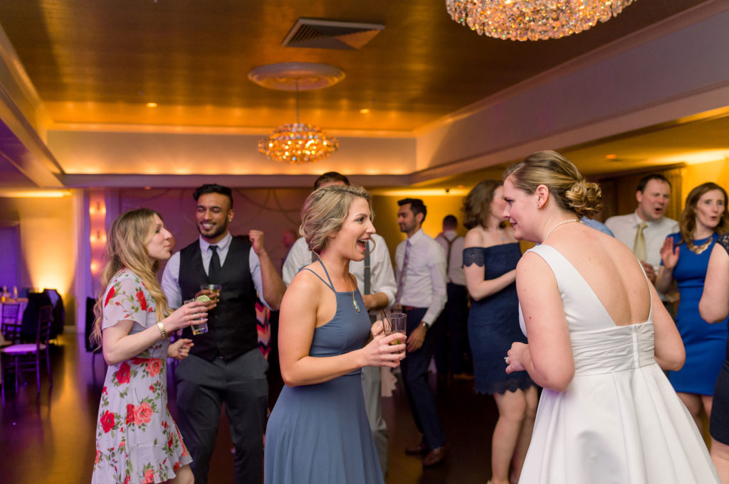 guests dancing during reception