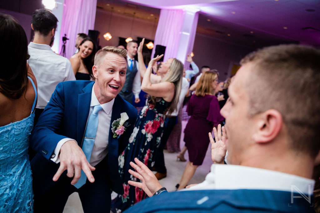 dance party at a weekday wedding
