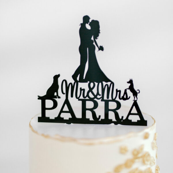 Wedding Cake Topper with Dogs