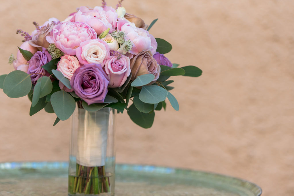 bridal bouquet in a vase