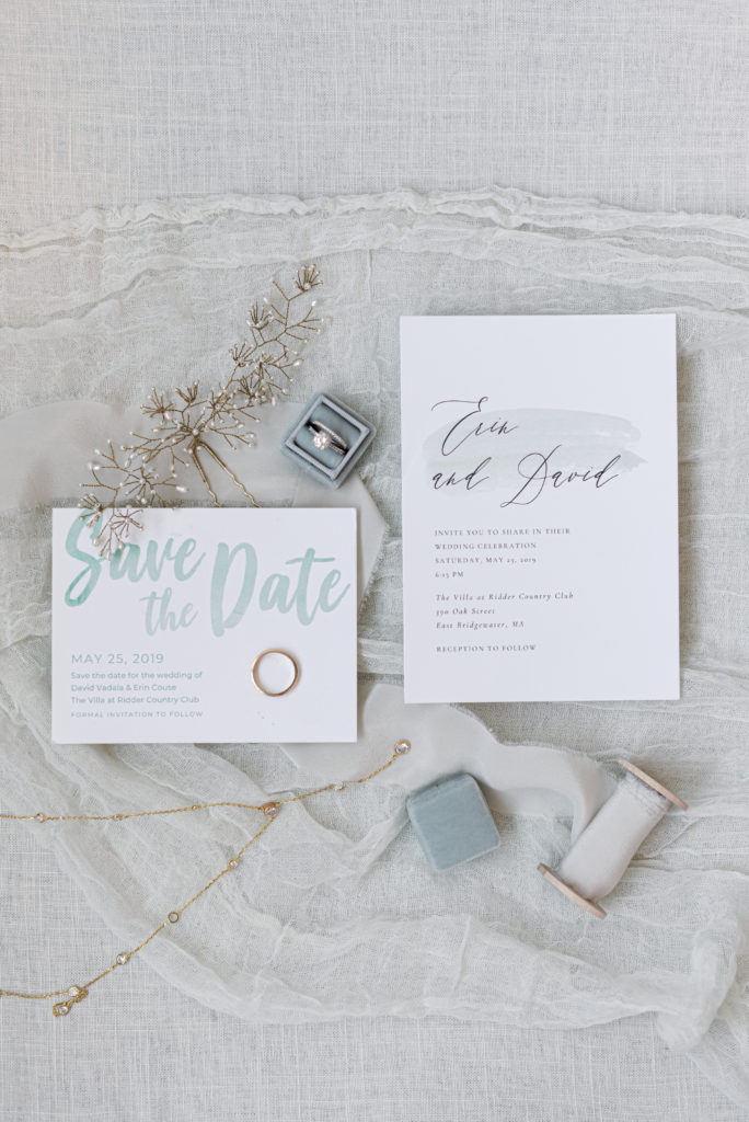 Couples often forget to include stationary as a wedding budget item like these beautiful save-the-dates 