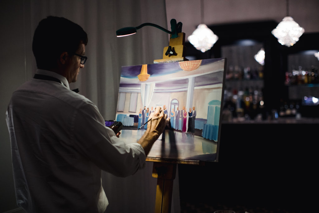 Live Wedding Painting is a very unique and unforgettable wedding idea