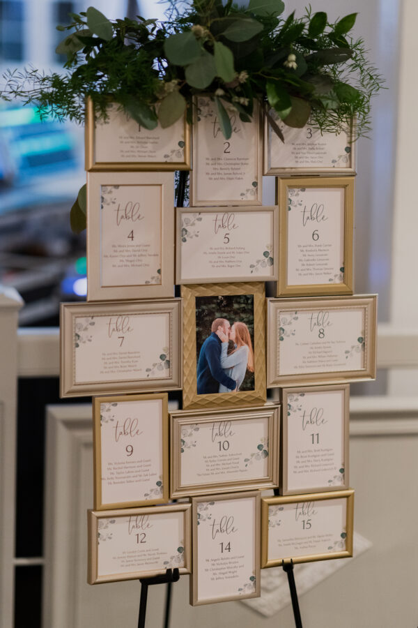 Picture Frame Seating Sign