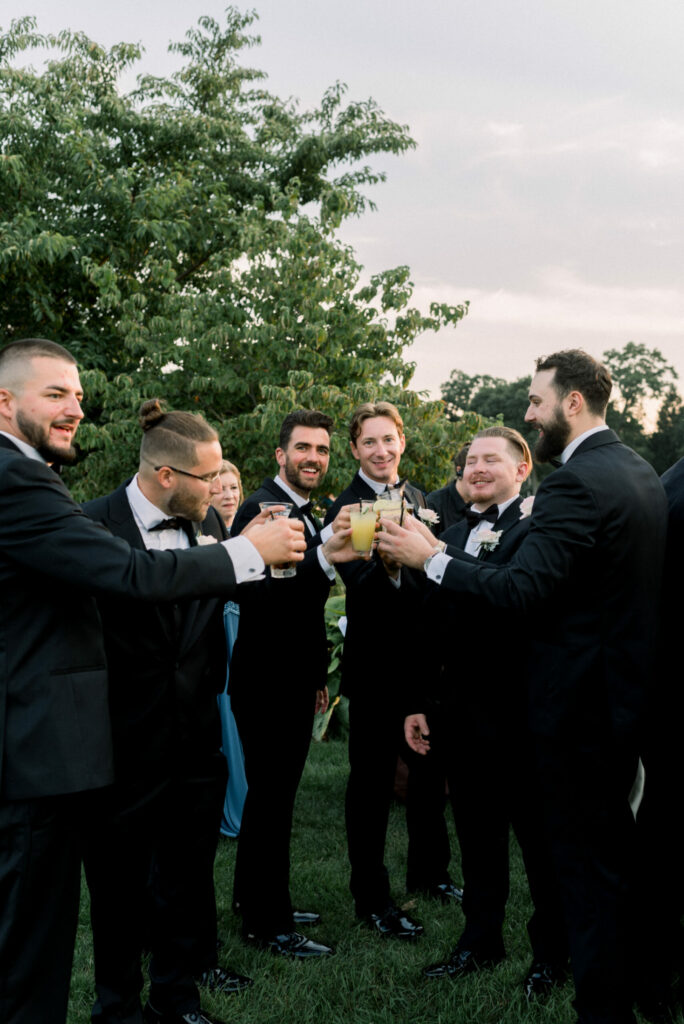 Groomsmen Toast After Wedding Ceremony