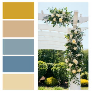 Yellow and Blue 2024 Wedding Color Palette