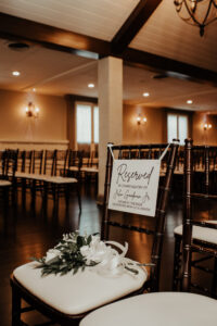 Chair at wedding ceremony reserved for family member who passed away