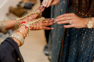 Bridal Henna and Gold Jewelry at Indian Wedding at Saphire Estate in Sharon Massachusetts