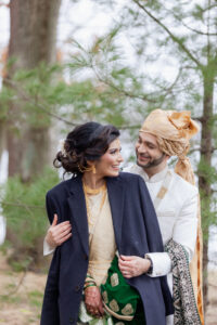 Bride Wears Grooms Suit Jacket at Their Indian Wedding at Saphire Estate