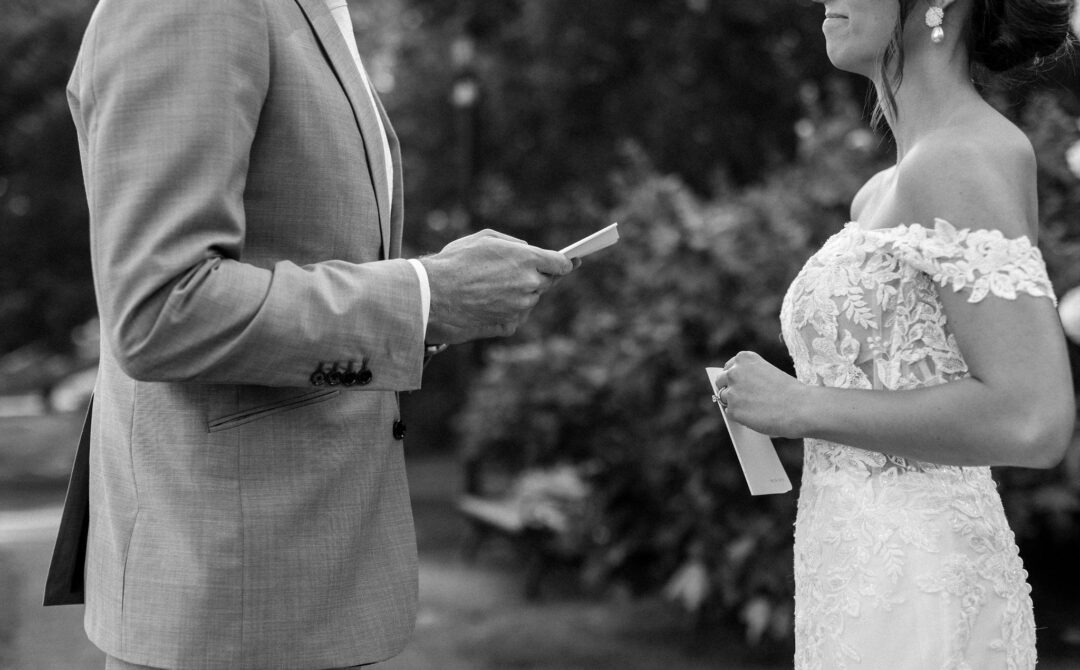 Bride and Groom Exchange Vows at War Memorial Park