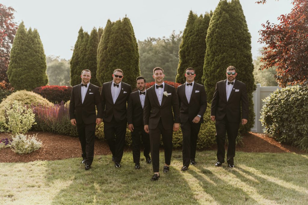Wedding Party Groomsmen Sunset