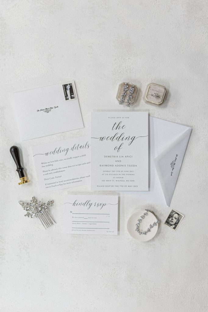 Ring Jewelry Invitation Detail Shot Flatlay