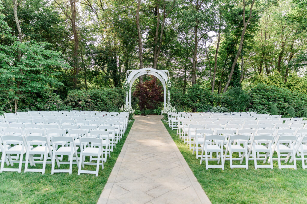 Empty Outdoor Ceremony and Florals