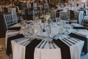 Table Setting With Black Accents