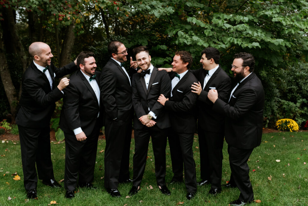 groomsmen at october wedding at avenir