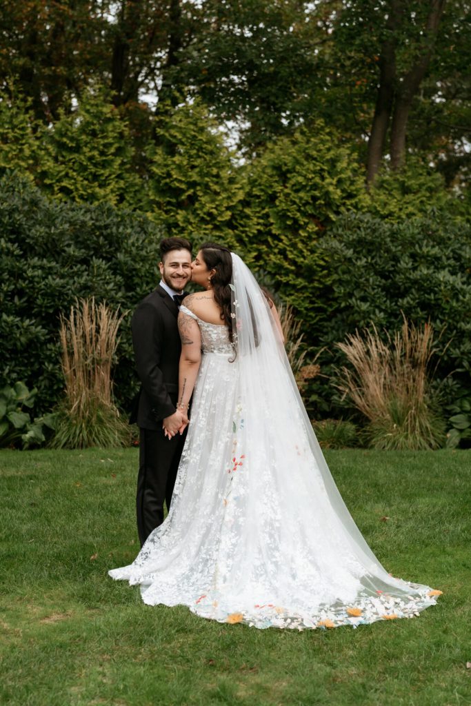 Bride and Groom Outside portrait at Avenir