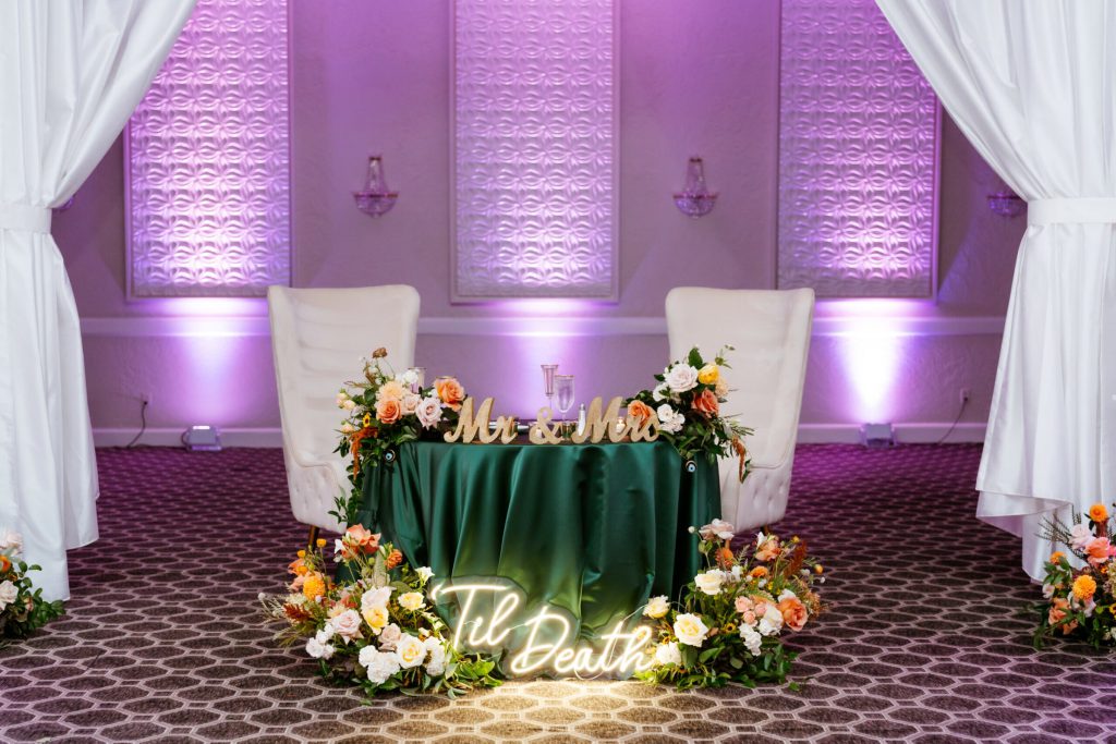 October Wedding at Avenir Reception Decor