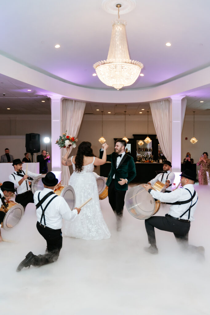 Bride and Groom Performing Traditional Lebanese Dance