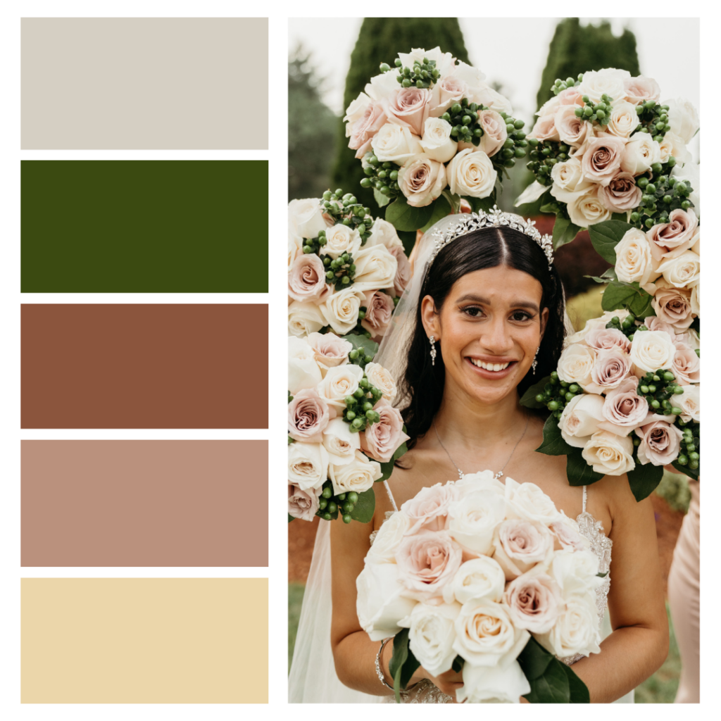 Neutral 2025 wedding colors palette