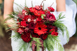 Red Bridal Bouquet 