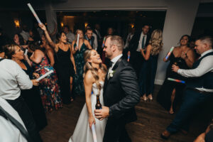 Bride and groom dancing at their reception