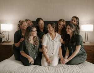 Bridal party getting ready at a stylish hotel near Halifax and Plymouth, Massachusetts, called Hotel 1620. Preparing for the wedding day at The Lakehouse.
