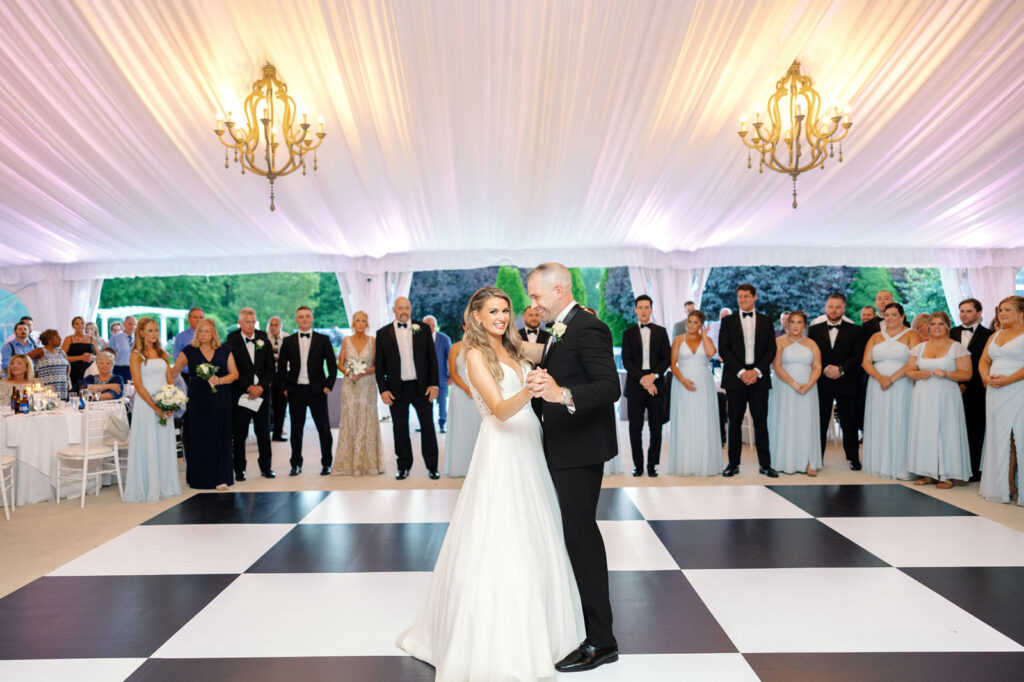 Checkerboard Dance Floor | Emily Rose Photography