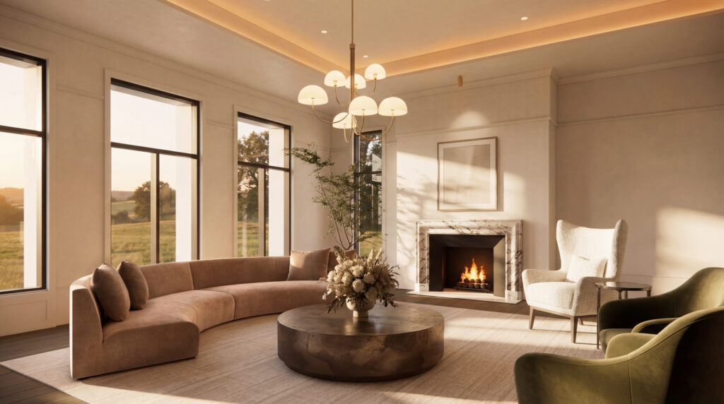 Rosemont | Fireplace Lounge RENDERING