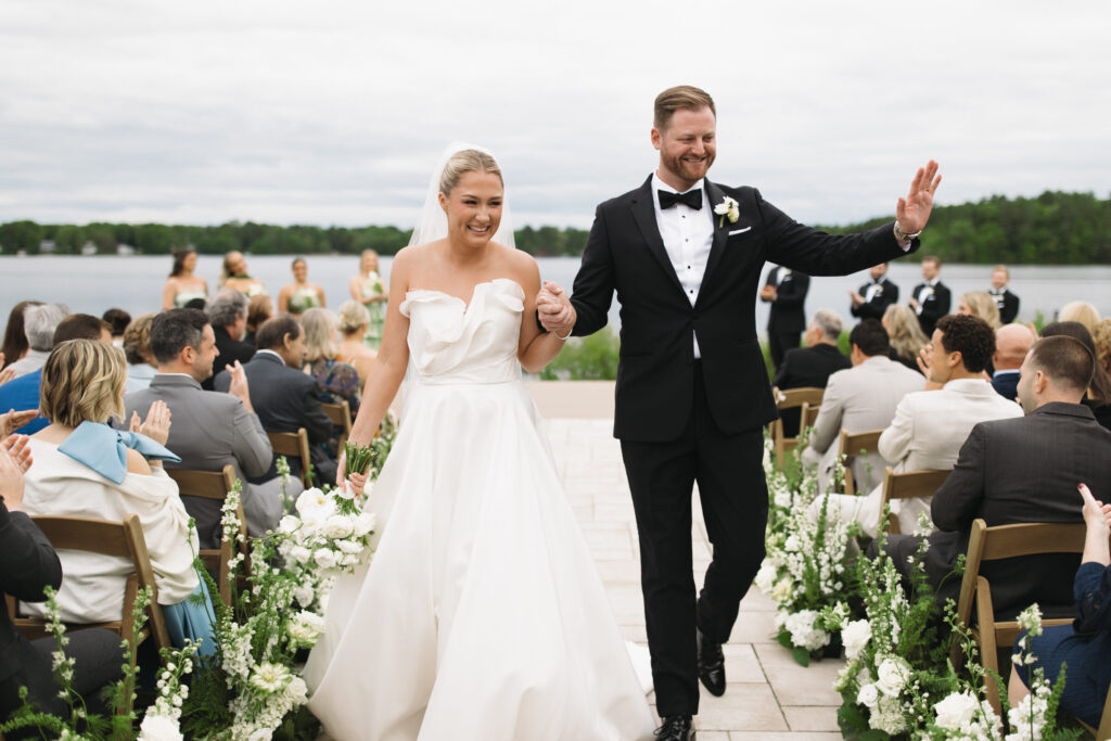 Bride and groom recessional