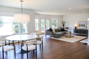 Living and dining room area of The Gatehouse
